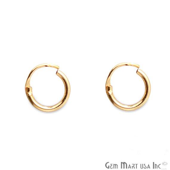 Round Shape Loop Hoop Finding Earrings (Pick your Metal, Size) (90016-1) - GemmartUSA