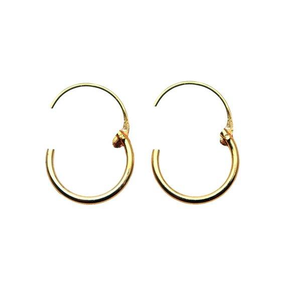 Round Shape Loop Hoop Finding Earrings (Pick your Metal, Size) (90016-1) - GemMartUSA