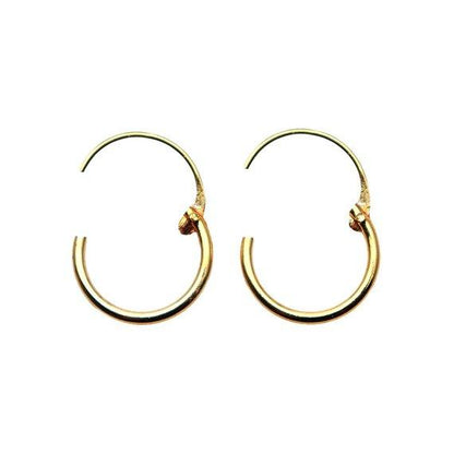 Round Shape Loop Hoop Finding Earrings (Pick your Metal, Size) (90016-1) - GemMartUSA