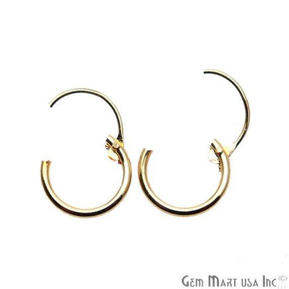 Round Shape Loop Hoop Finding Earrings (Pick your Metal, Size) (90016-1) - GemMartUSA