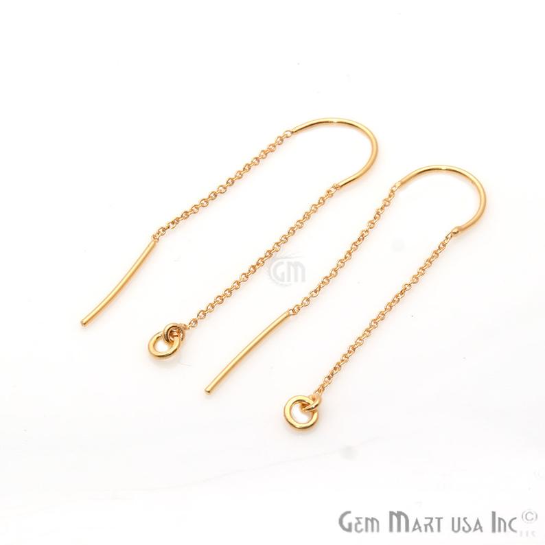 DIY Earring Threader Finding Gold Plated Earring - GemMartUSA