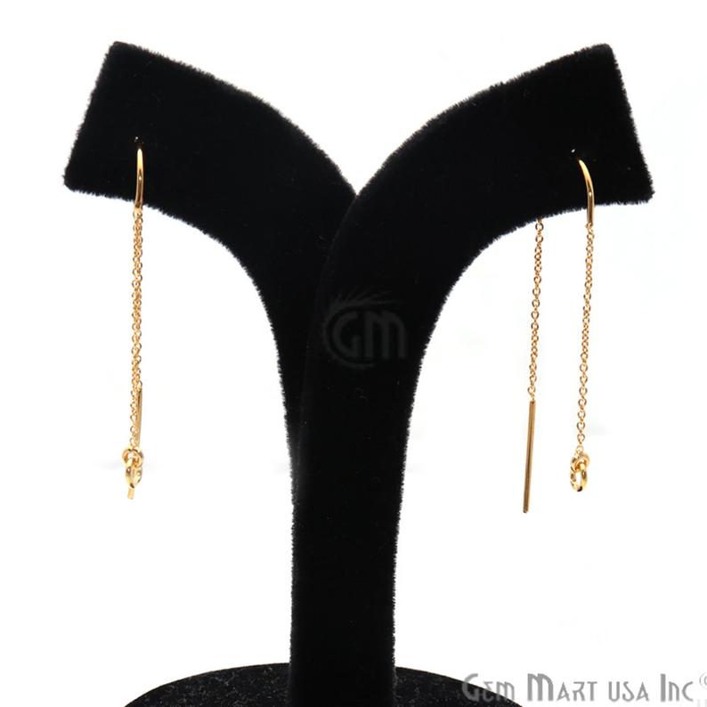 DIY Earring Threader Finding Gold Plated Earring - GemMartUSA