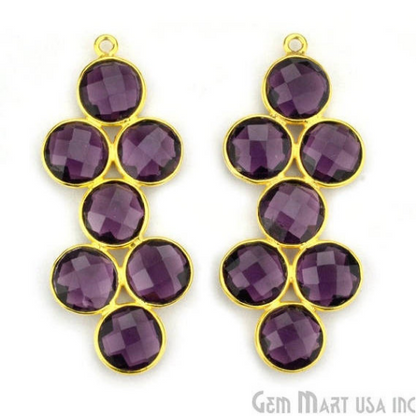 DIY 43x18mm Gold Plated Bezel Gemstone Component