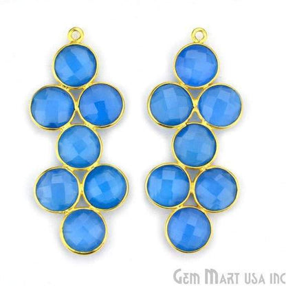 DIY 43x18mm Gold Plated Bezel Gemstone Component