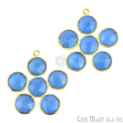 Gemstone 26x26mm Gold Plated Gemstone Bezel Component