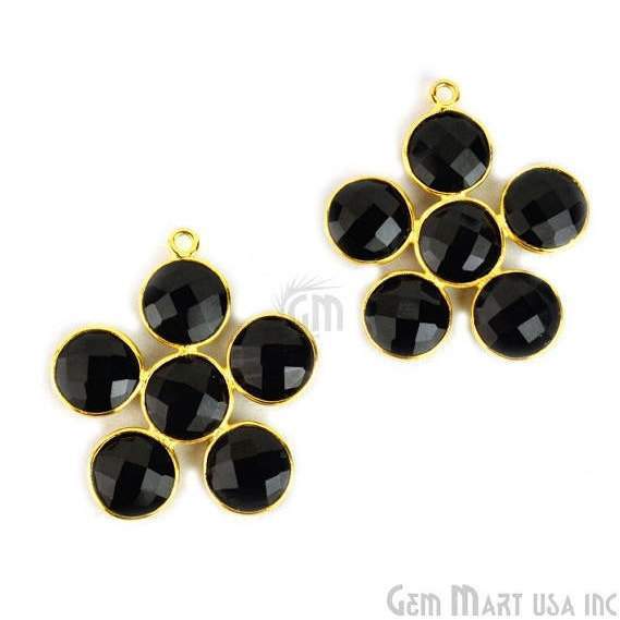 Gemstone 26x26mm Gold Plated Gemstone Bezel Component