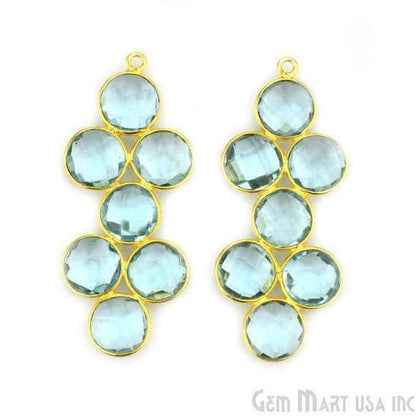 DIY 43x18mm Gold Plated Bezel Gemstone Component