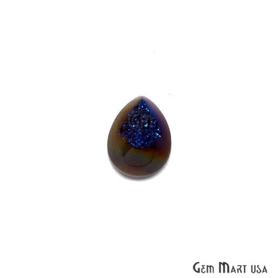 Window Druzy Cabochon 13x18mm Pears Shape Cave Druzy (Pick Your Color) - GemMartUSA