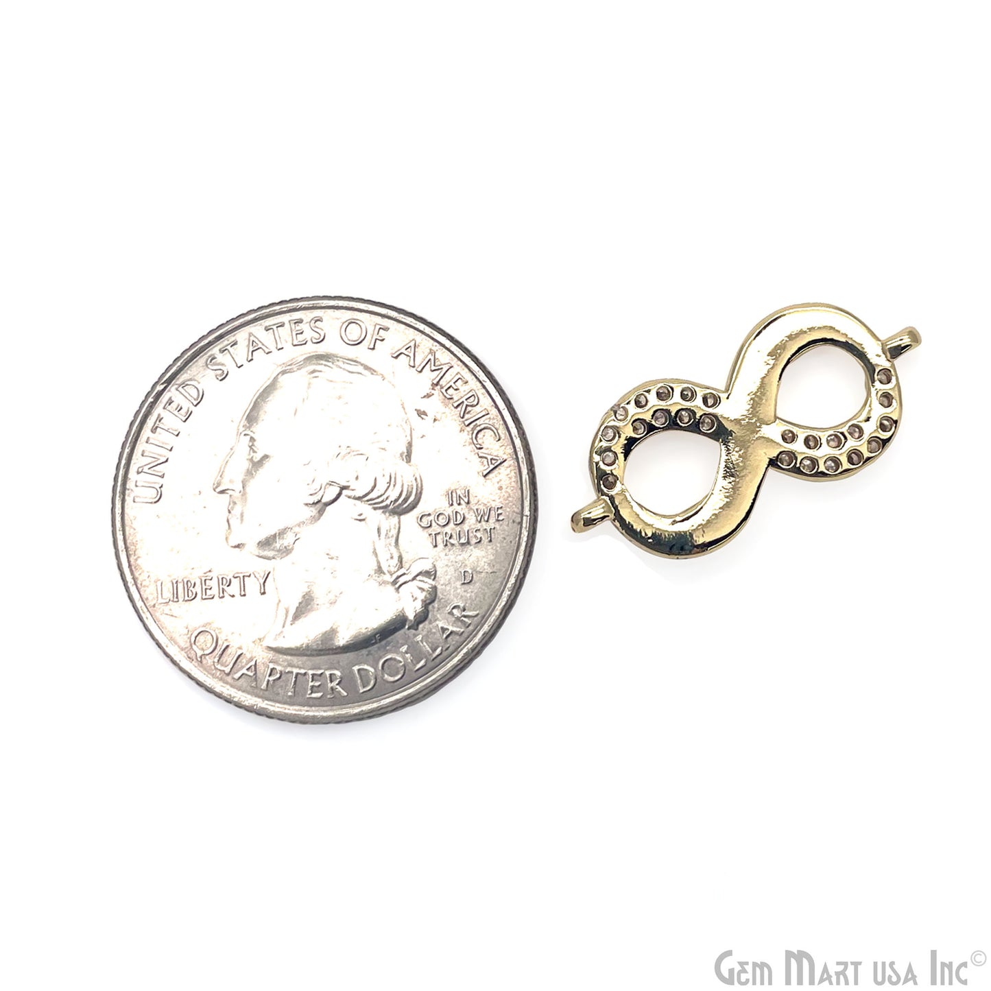 Infinity Charm Pendant 11x22mm Double Bail Bracelet Charm