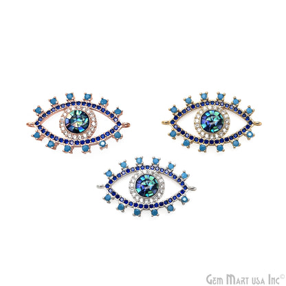 Evil Eye Charm Pendant 32x20mm Double Bail Evil Eye Bracelet Charm