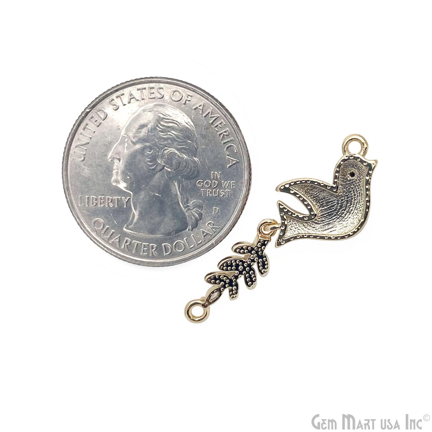 Flying Bird Pendant Charm 32x10mm Bird Necklace Charm