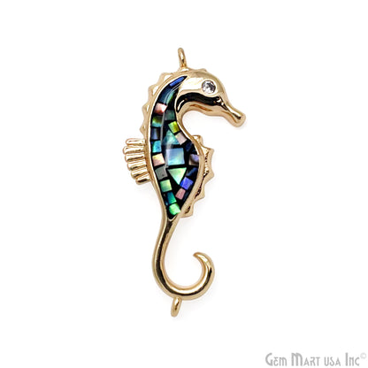 Sea Horse Charm Pendant 26x12mm Double Bail Fish Charm