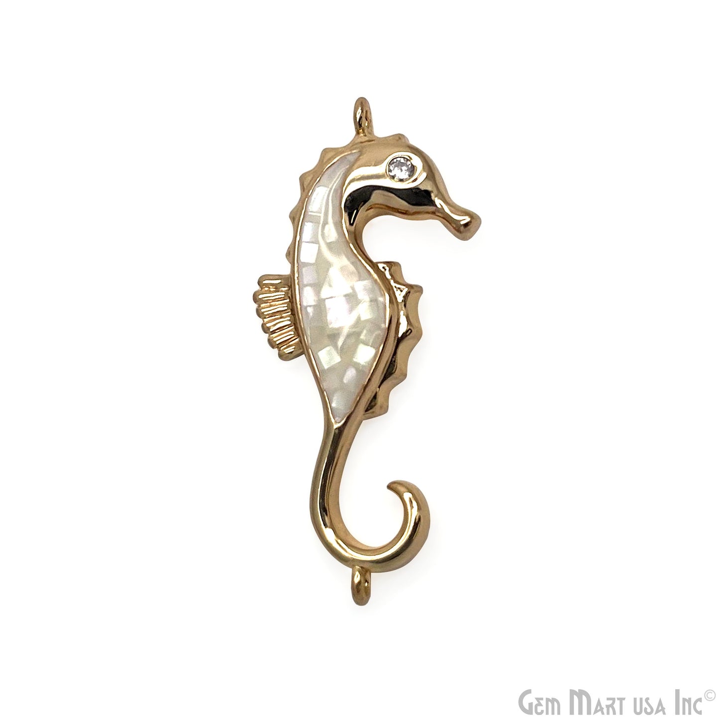 Sea Horse Charm Pendant 26x12mm Double Bail Fish Charm