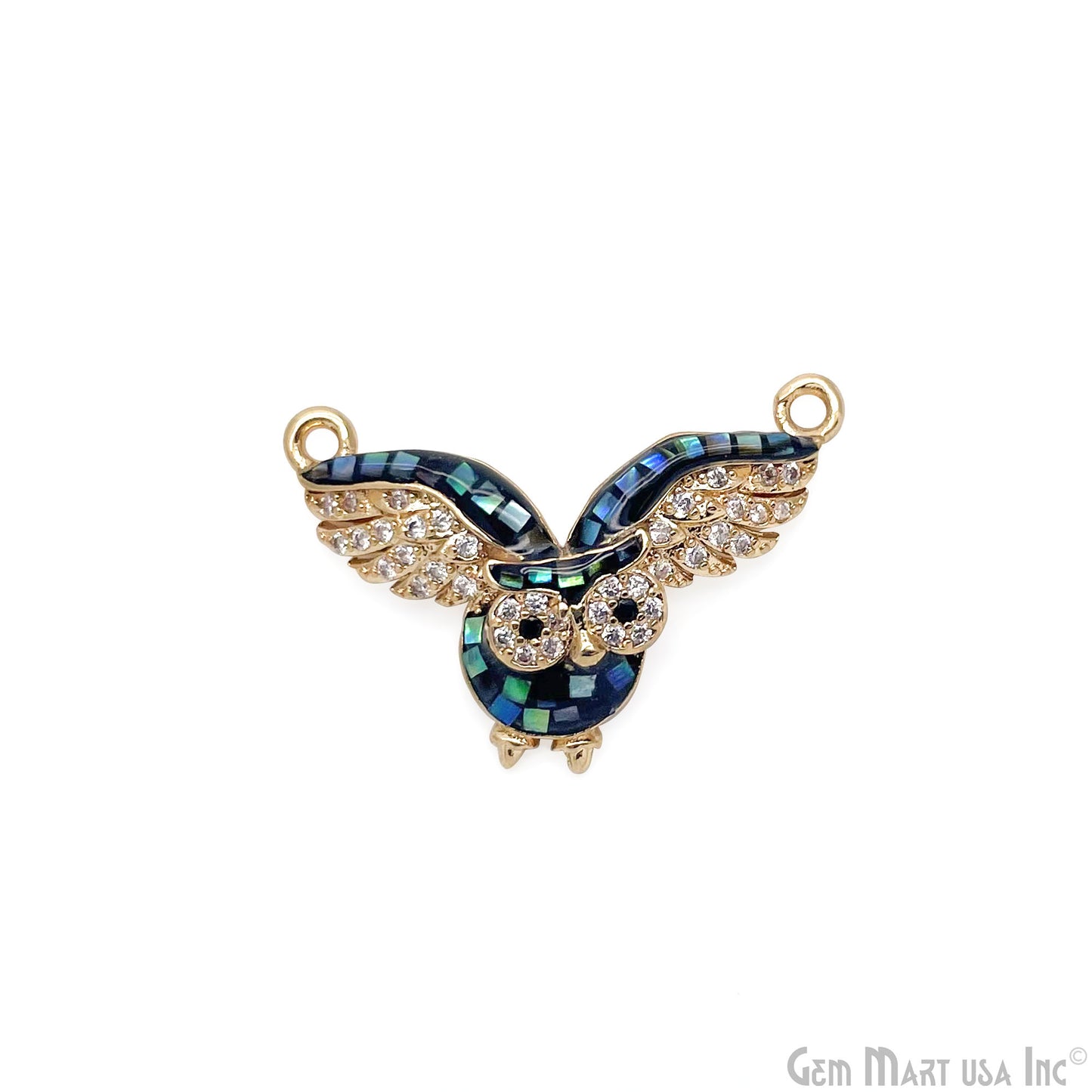 Flying Owl Pendant Charm 25x16mm Bird Owl Necklace Charm