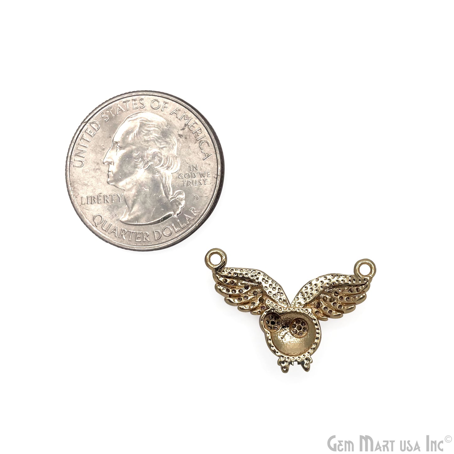 Flying Owl Pendant Charm 25x16mm Bird Owl Necklace Charm