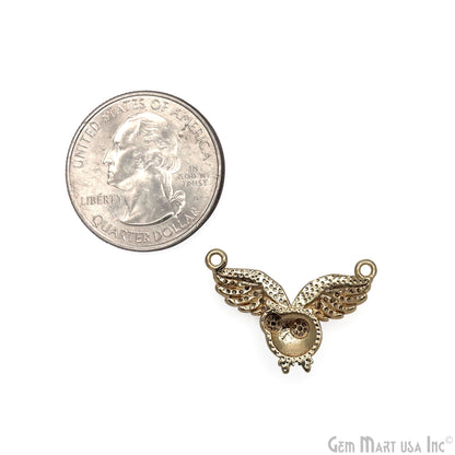 Flying Owl Pendant Charm 25x16mm Bird Owl Necklace Charm