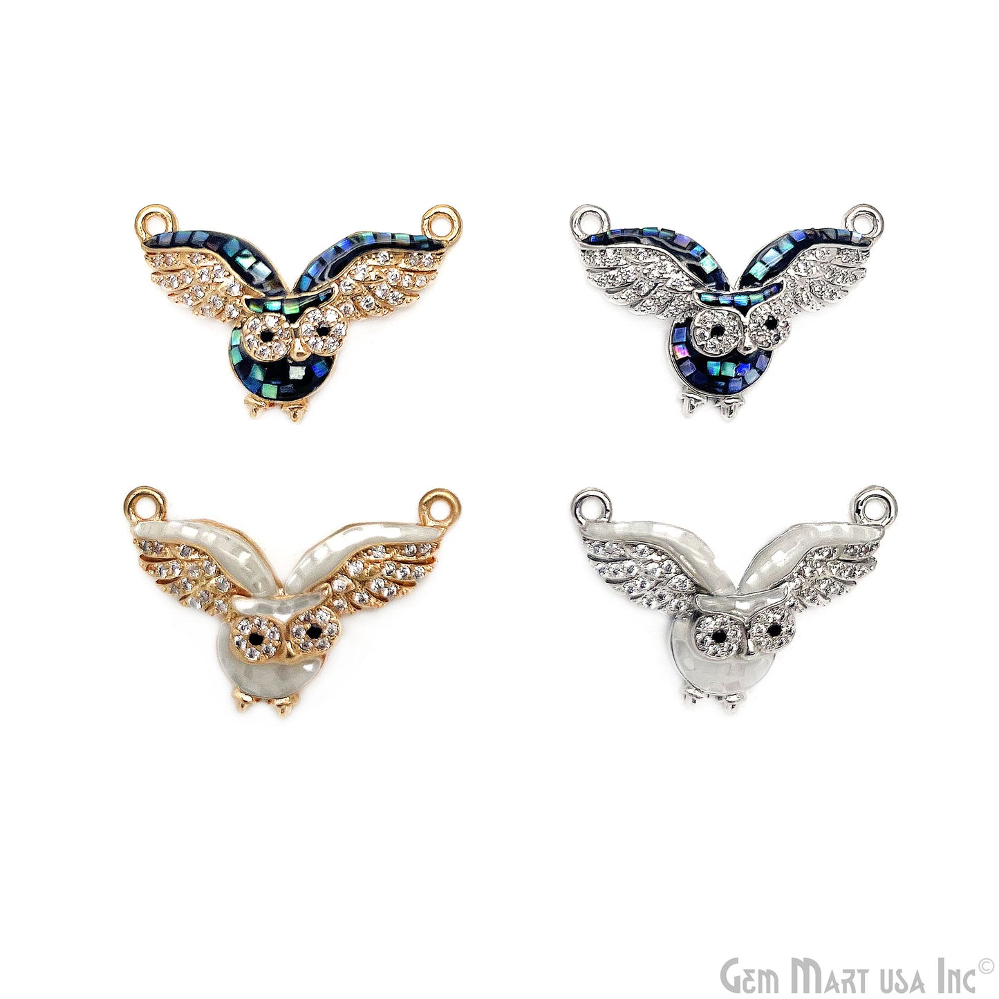 Flying Owl Pendant Charm 25x16mm Bird Owl Necklace Charm