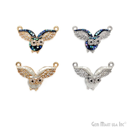 Flying Owl Pendant Charm 25x16mm Bird Owl Necklace Charm