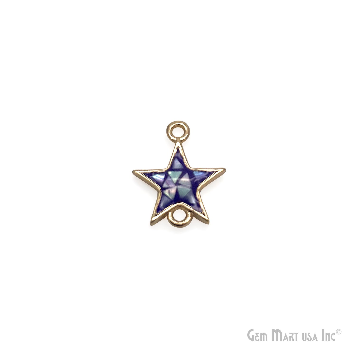 Shell Star Shape 12x11mm Double Bail Connector Charm