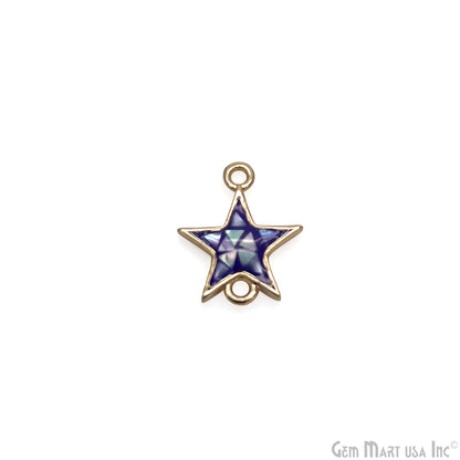 Shell Star Shape 12x11mm Double Bail Connector Charm