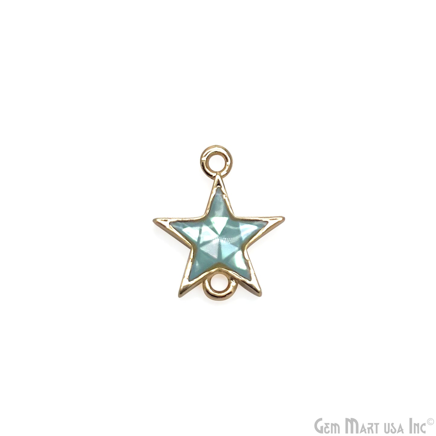 Shell Star Shape 12x11mm Double Bail Connector Charm