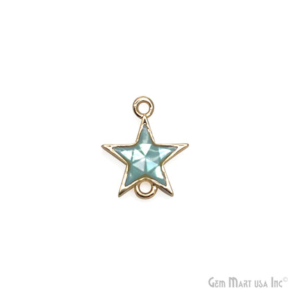 Shell Star Shape 12x11mm Double Bail Connector Charm