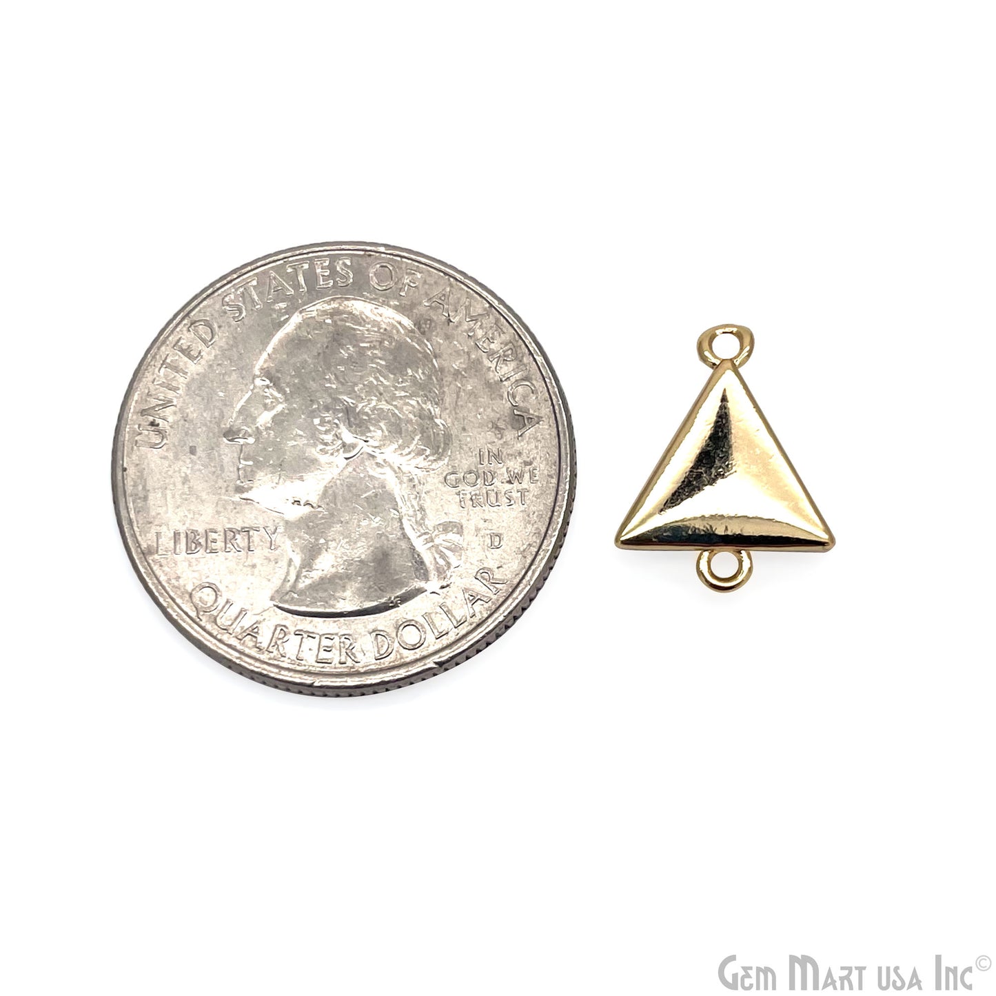 Shell Triangle Shape 15x11mm Double Bail Connector
