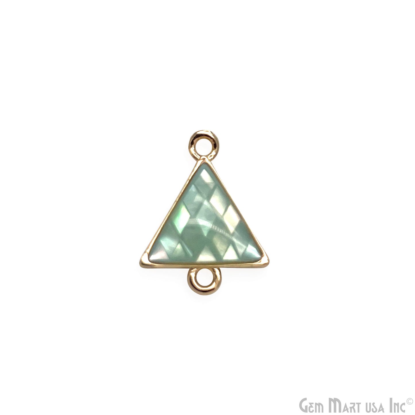 Shell Triangle Shape 15x11mm Double Bail Connector
