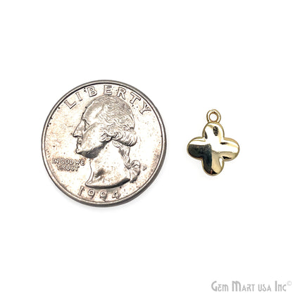 Shell Charm Clover 10mm Single Bail Bracelet Charm Pendant