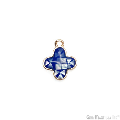 Shell Charm Clover 10mm Single Bail Bracelet Charm Pendant
