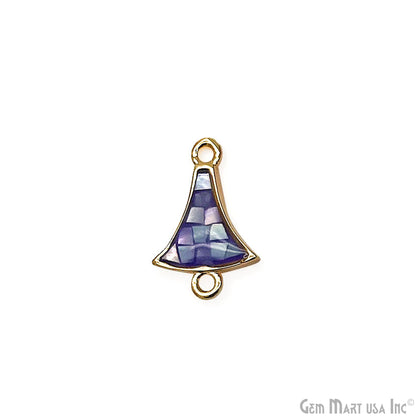 Shell Charm Free Form 15x10mm Double Bail Bracelet Charm Pendant