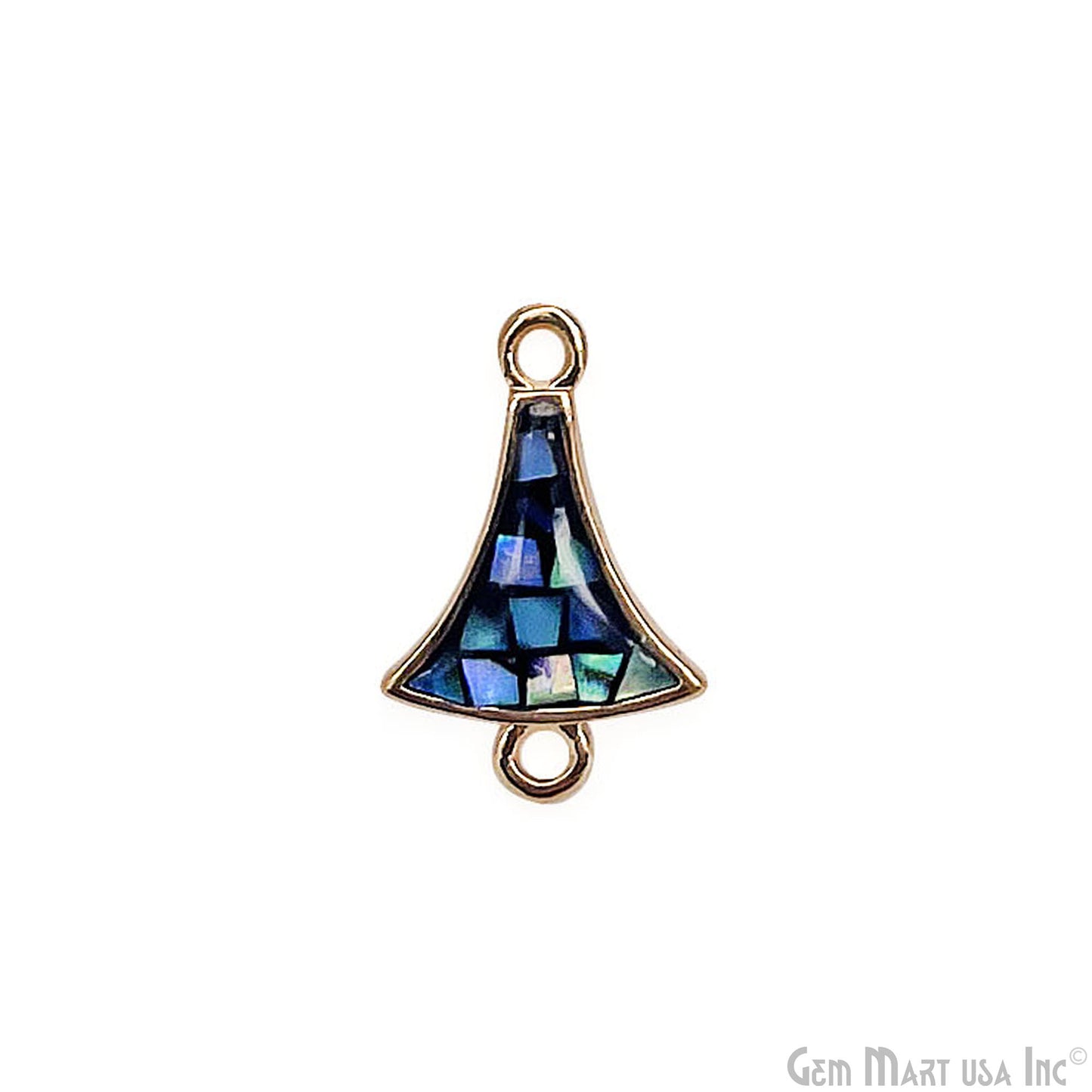 Shell Charm Free Form 15x10mm Double Bail Bracelet Charm Pendant