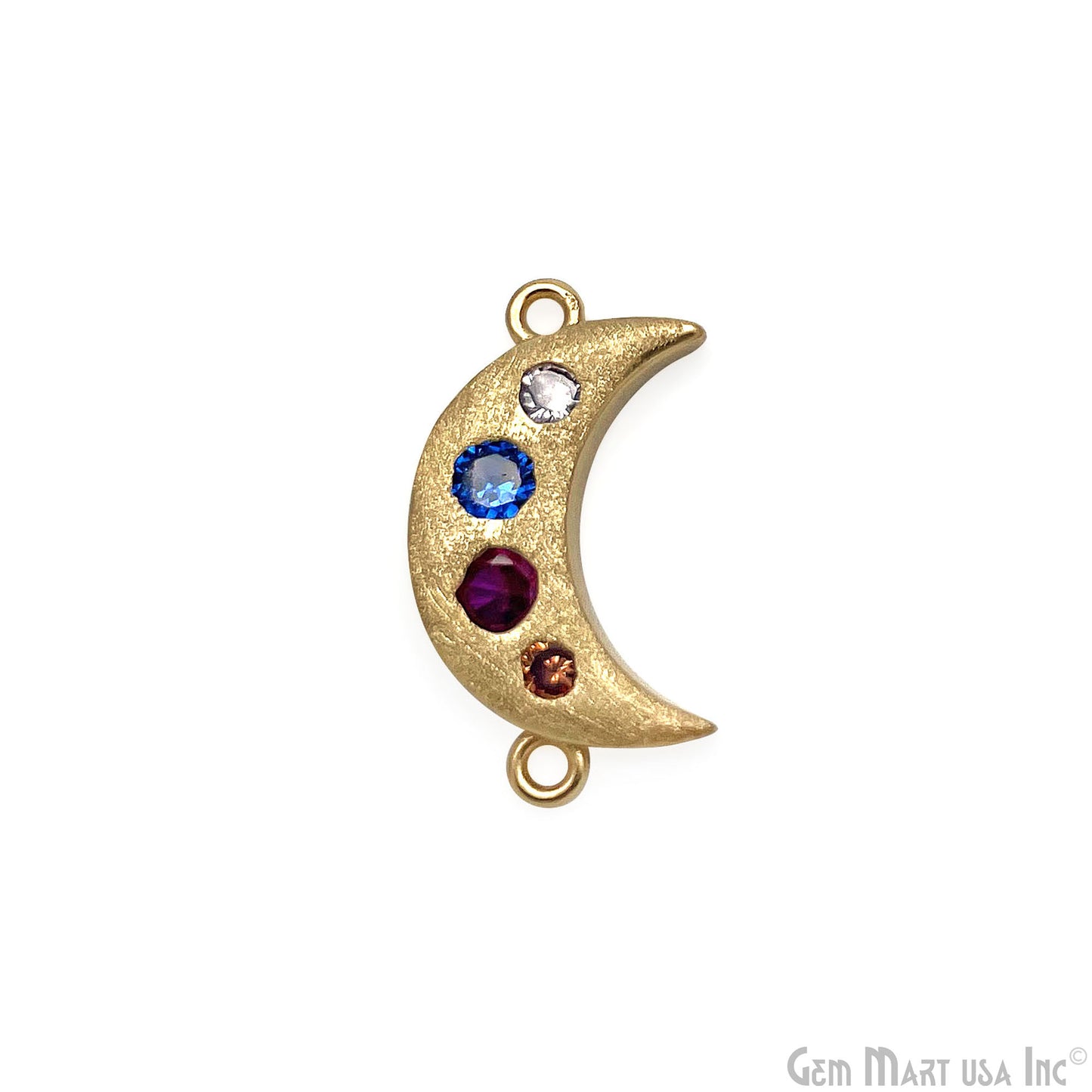 DIY Gemstone Moon Shape Finding Pendant Connector