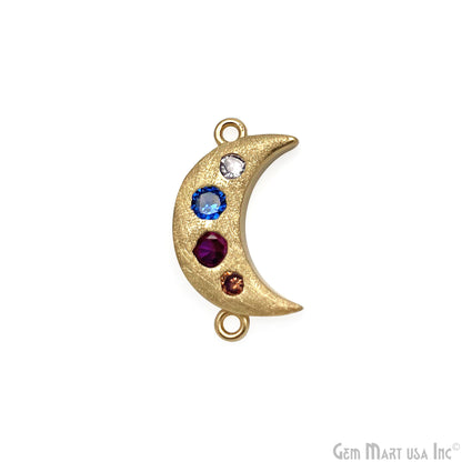DIY Gemstone Moon Shape Finding Pendant Connector