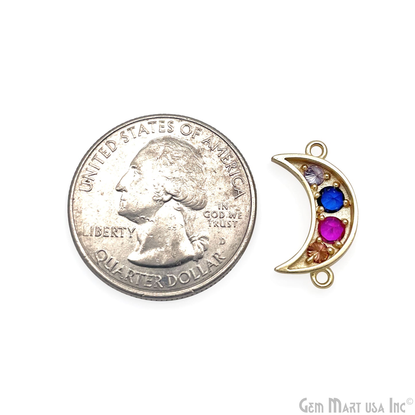DIY Gemstone Moon Shape Finding Pendant Connector
