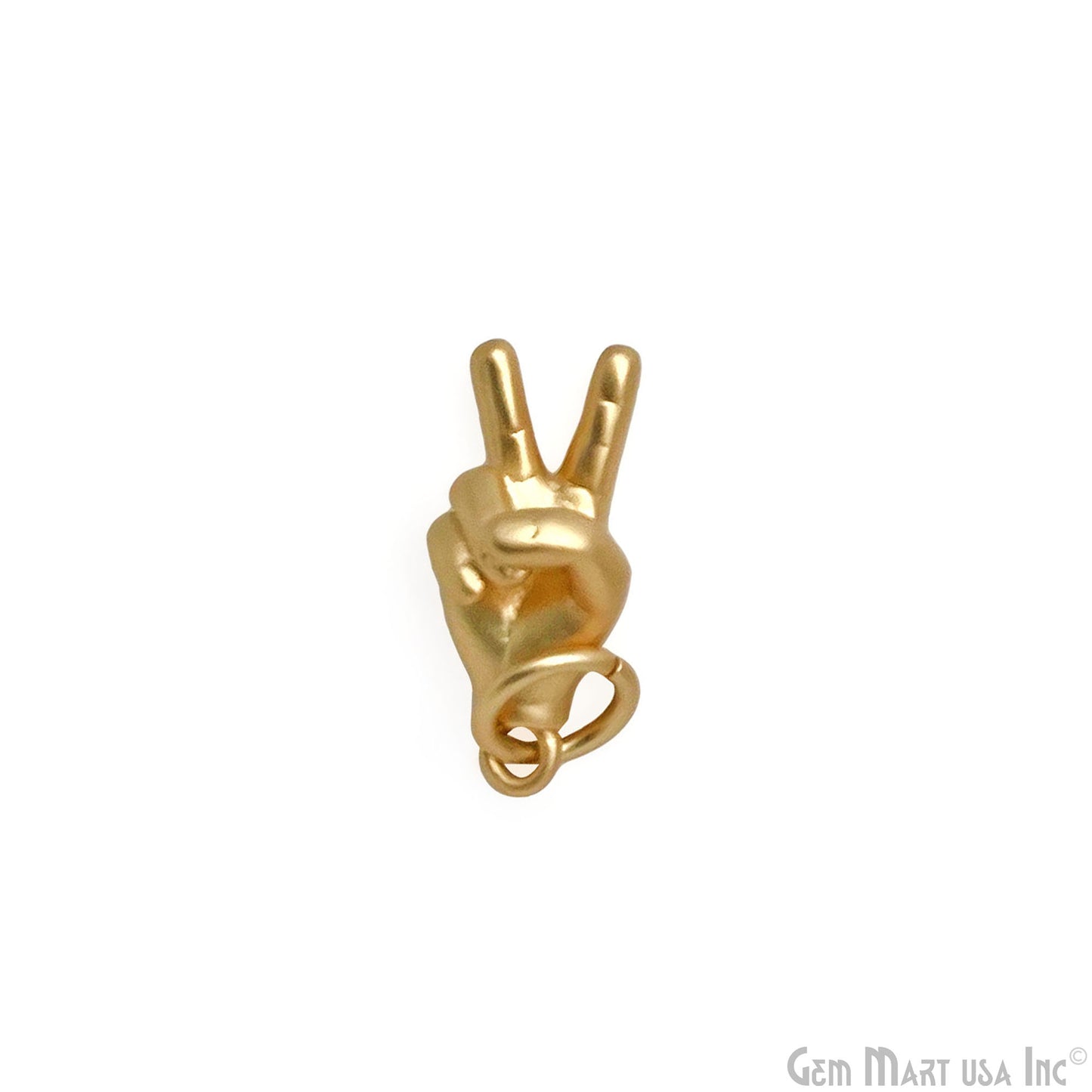 Matte Matte Finished Surface Cute Hand Finger Victor Metal Charms