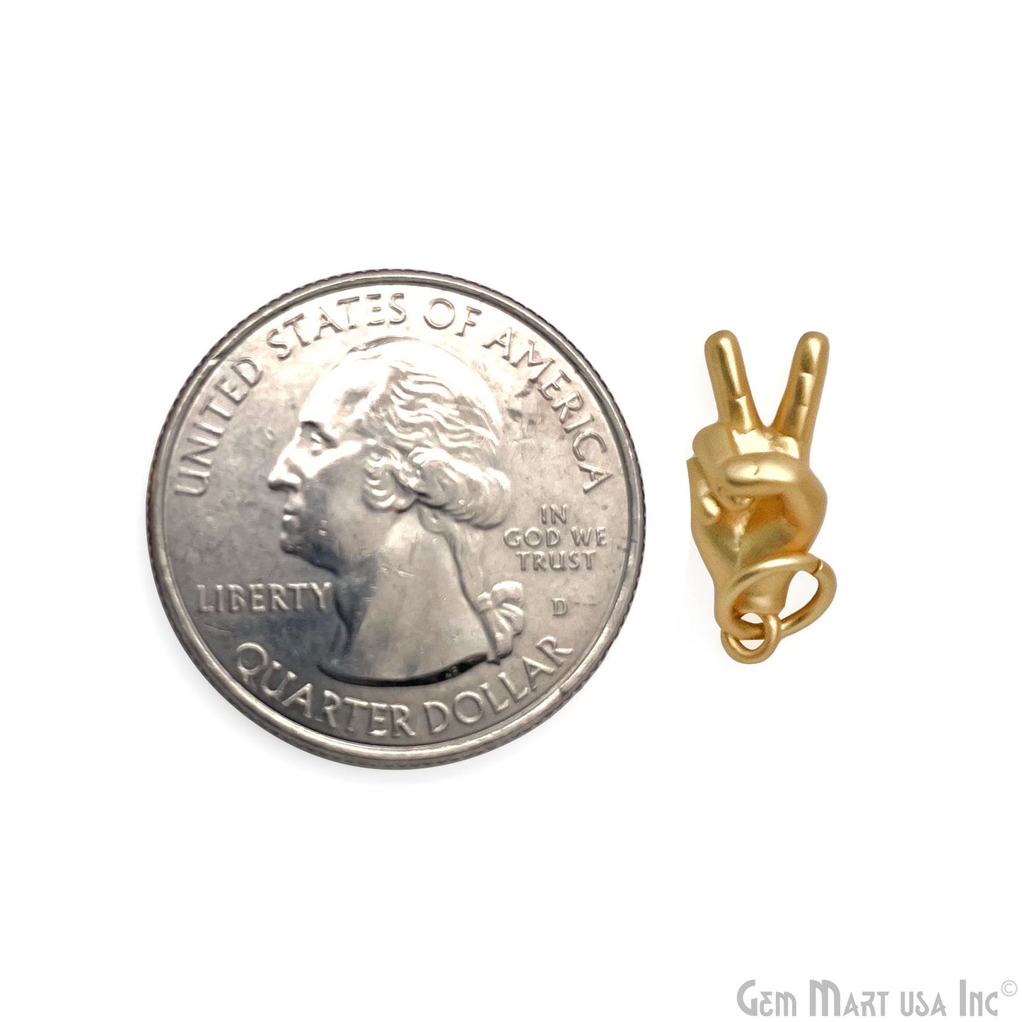 Matte Matte Finished Surface Cute Hand Finger Victor Metal Charms