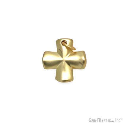 Plus Symbol Charm Matte Finish Single Bail Pendant Charm