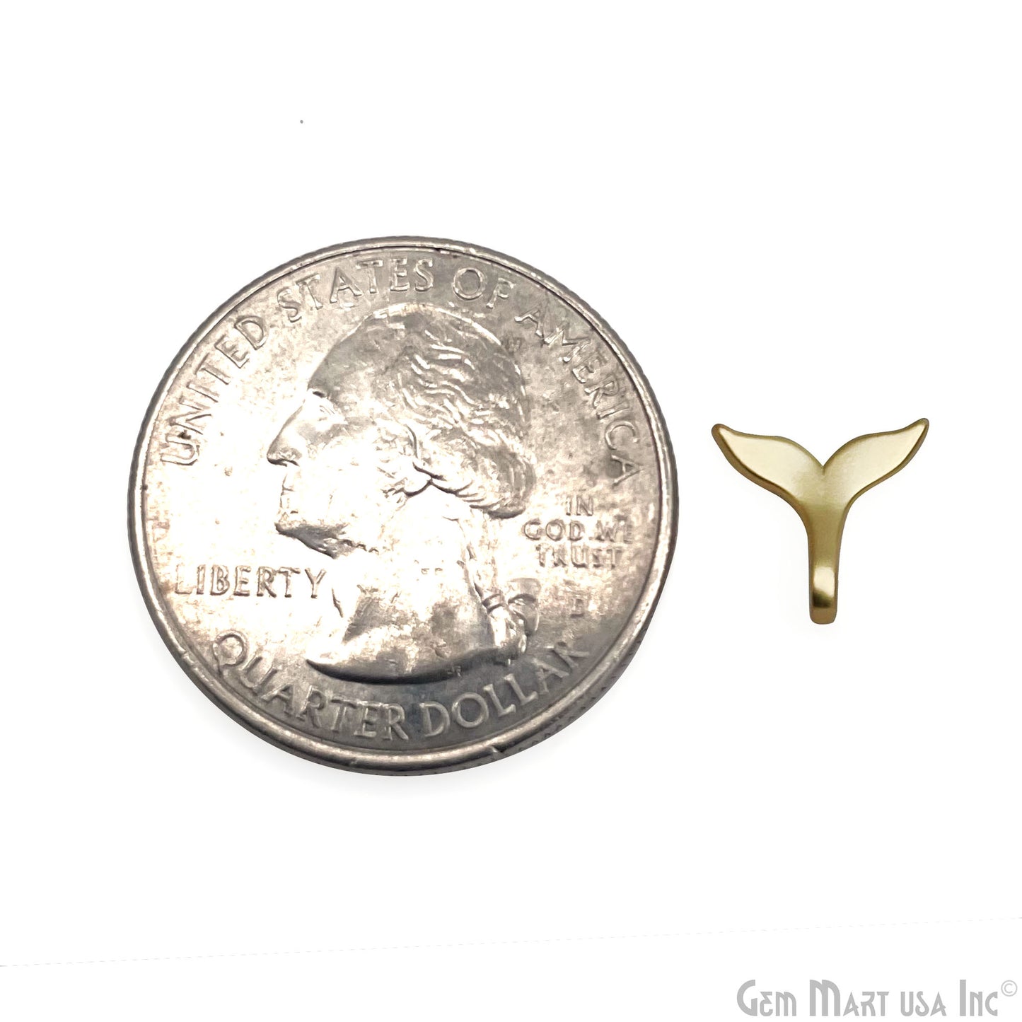 Fish Tail Charm 9mm Matte Finish Mermaid tail charm Pendant