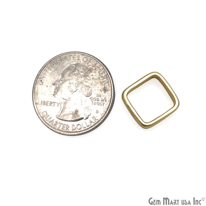 Square Frame Charms, Connector Charms, Closed Ring, Square Pendant, Square Connector, Ring Connectors