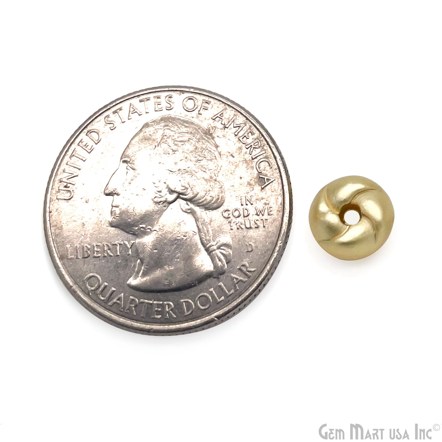 TierraCast Round Spacer Bead Metal 7x4mm Twisted Round Spacer Pendant
