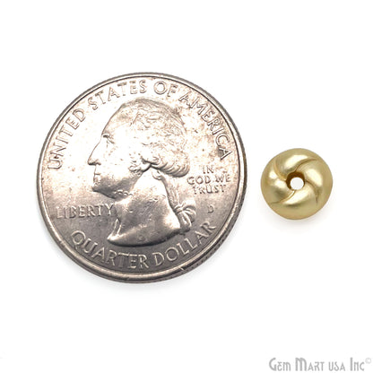 TierraCast Round Spacer Bead Metal 7x4mm Twisted Round Spacer Pendant