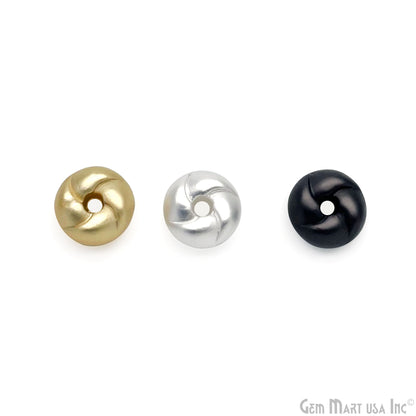 TierraCast Round Spacer Bead Metal 7x4mm Twisted Round Spacer Pendant
