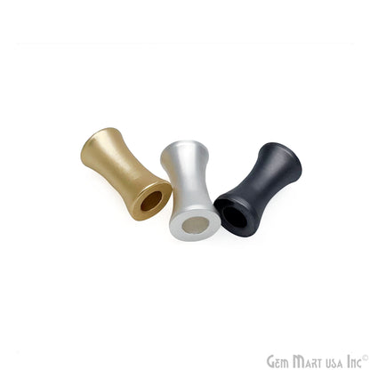 Large Hole Tube Column Spacer Beads 7x4mm Metal Concave Spacer Beads Cinched Tube Beads