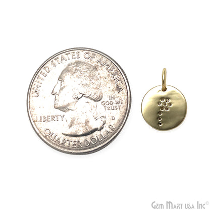 CZ Coconut Tree Round Charm Pendant 10mm Single Bail Tree Bracelet Charm