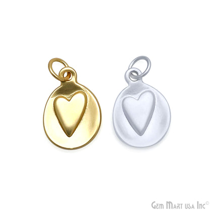 Matte Gold Plated Heart Dangle Charm15x10mm Line Drawing Minimal Simple Dainty Pendant Jewelry Finding Charm