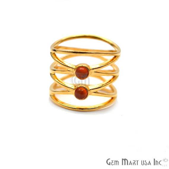 Double Gemstone Stackable Wedding Band Ring (12061) - GemMartUSA