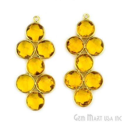 DIY 43x18mm Gold Plated Bezel Gemstone Component