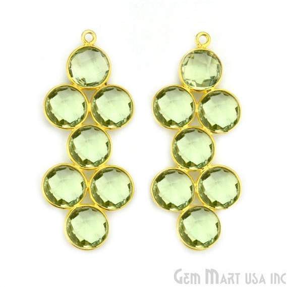 DIY 43x18mm Gold Plated Bezel Gemstone Component