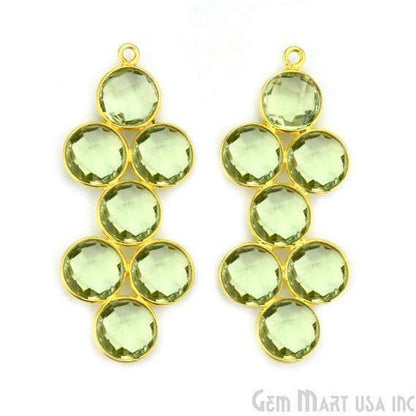 DIY 43x18mm Gold Plated Bezel Gemstone Component